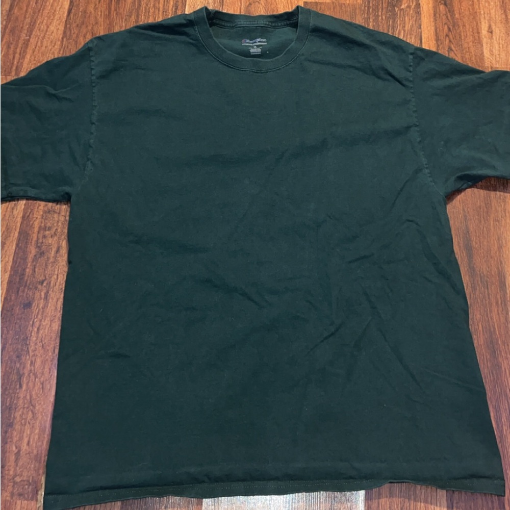 Green Plains Champion Shirt With Logo on sleeve